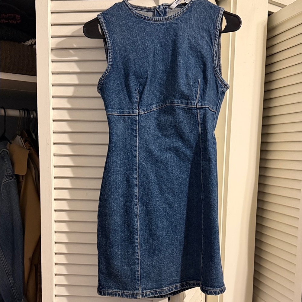 Zara Sleeveless Denim Dress